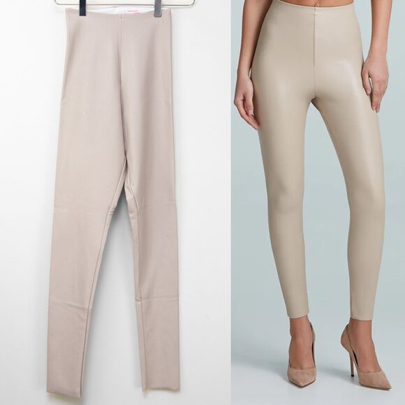 Commando Pants - Commando The Faux Leather Legging High Waist Compression Nude Sand Size Small